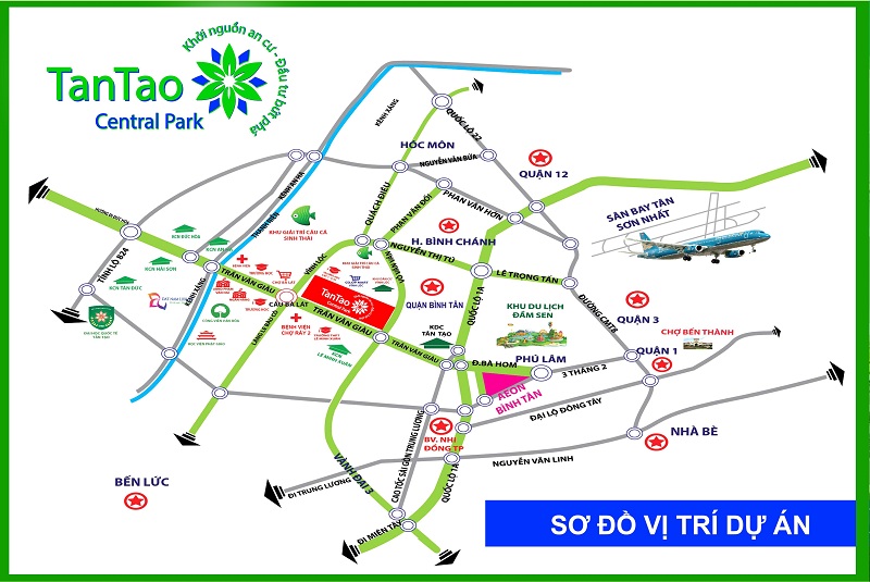 Sơ đồ vị trí tân tạo central park - kdc phạm văn hai bình chánh