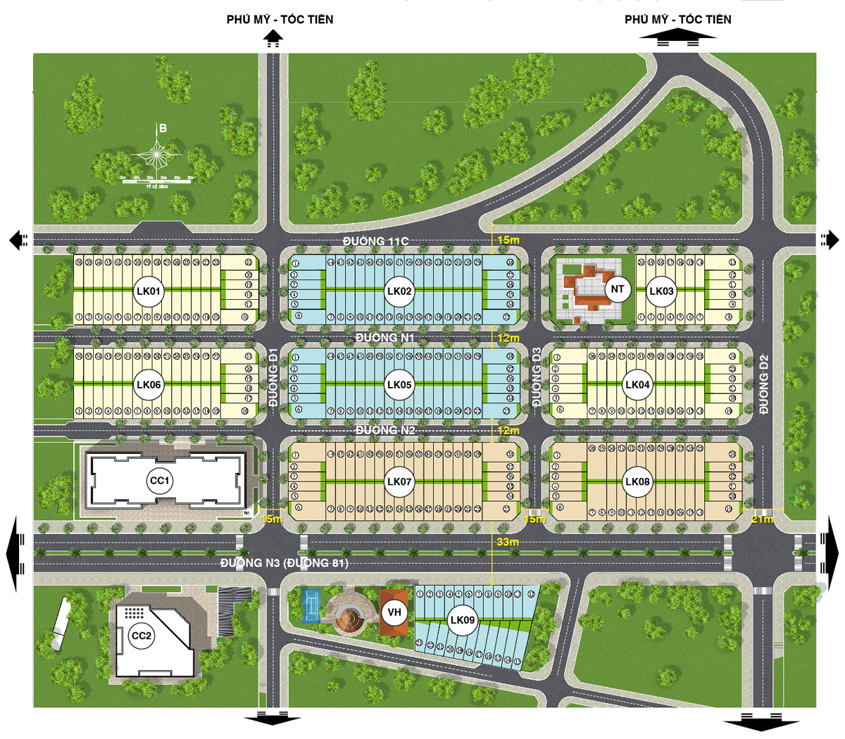 mặt bằng phân lô ecotown phú mỹ