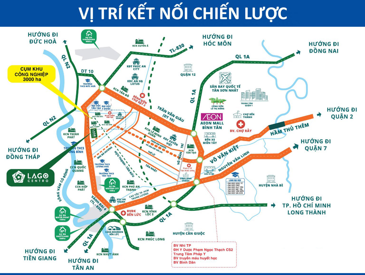 Dự án Lago Centro (Bến Lức - Long An) 3 vi tri lago centro ben luc